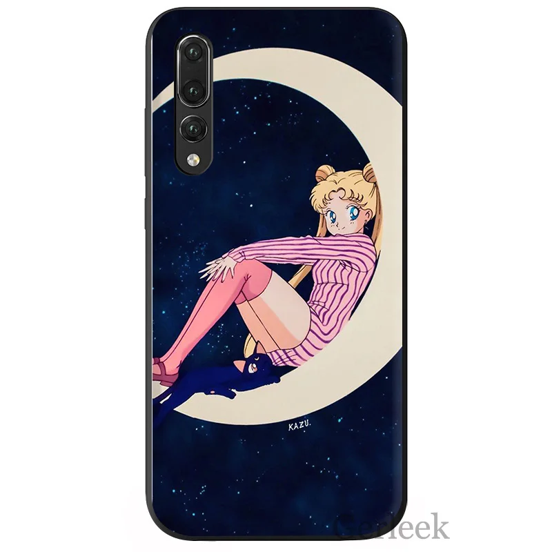 Мобильный телефон чехол красивый Сейлор Мун Забавный для Huawei P Smart P30 P8 P9 P10 P20 Lite