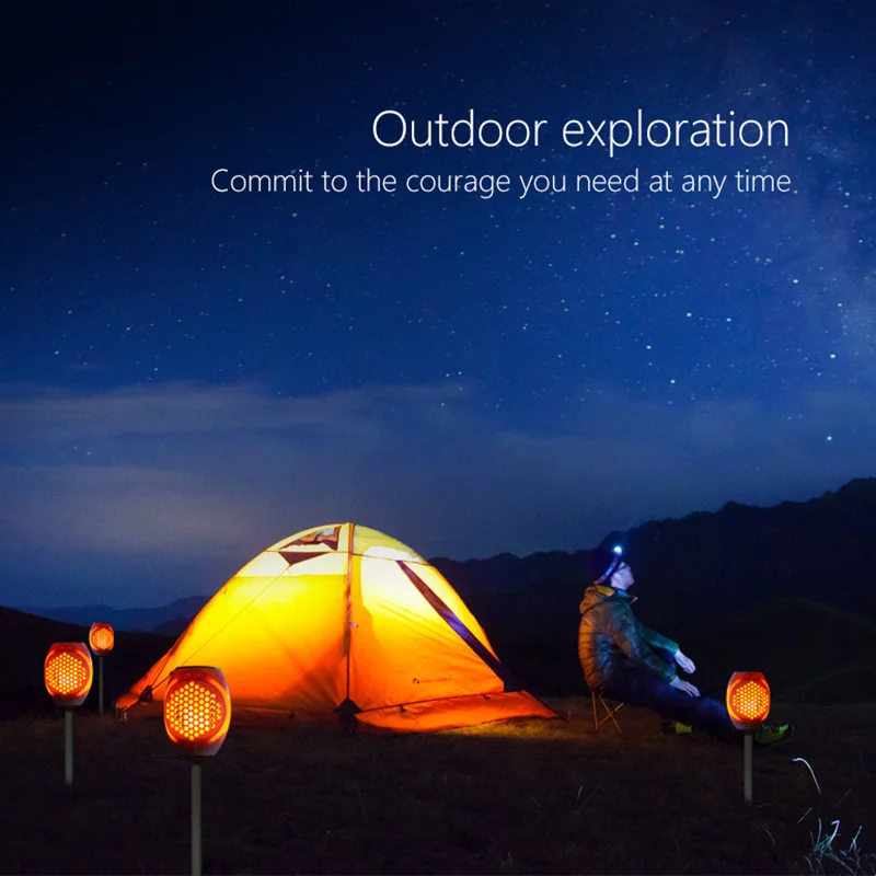 96 светодиодов фонарь с мерцающим пламенем на солнечной батарее наружный садовый