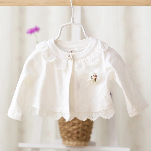 2018 весенне-осенний кардиган для маленьких девочек пальто детей Короткая шаль