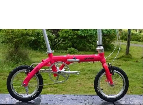 red YNHON Складная велосипедная Рама 14 дюймов BMX 6061 алюминиевый сплав V тормозные рамы для велосипеда передняя вилка 74 мм Задняя рама 85 мм - Цвет: red