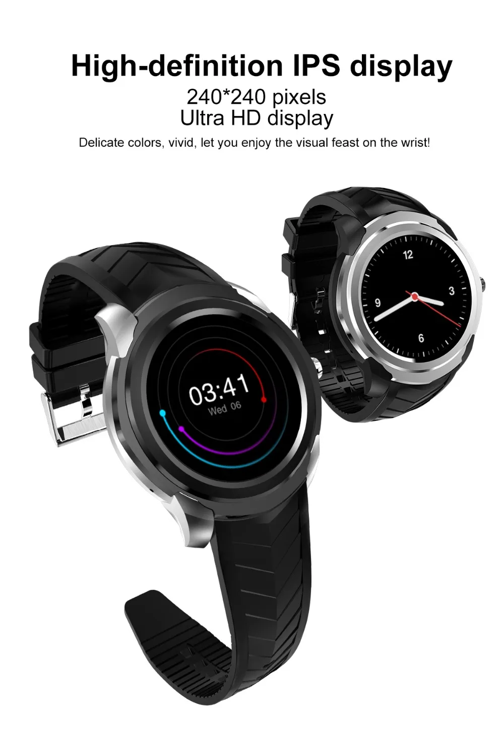Для SAMSUNG gear 3 apple huawei xiaomi умные часы с монитором сердечного ритма 2 Мп камера wifi gps rom/8 ГБ bluetooth браслет