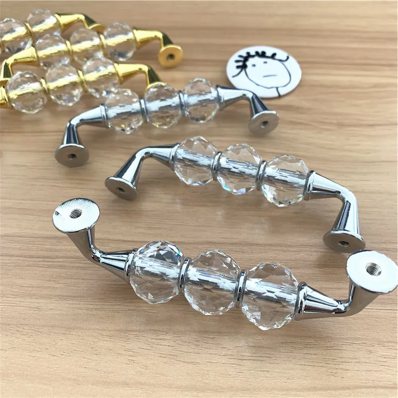 LCH Одежда высшего качества хрустальные бусины золотого Хромированная ручка