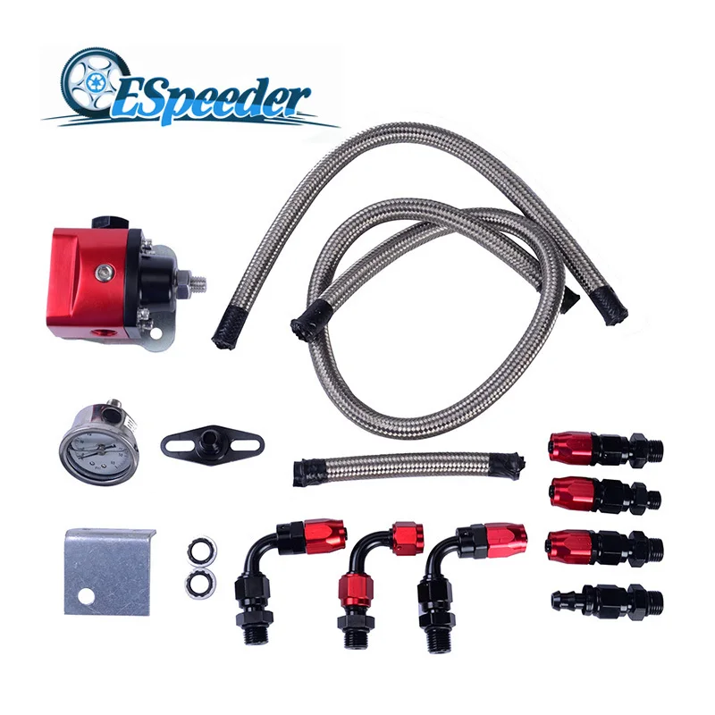 Универсальный регулятор давления топлива ESPEEDER регулируемый с манометром AN6