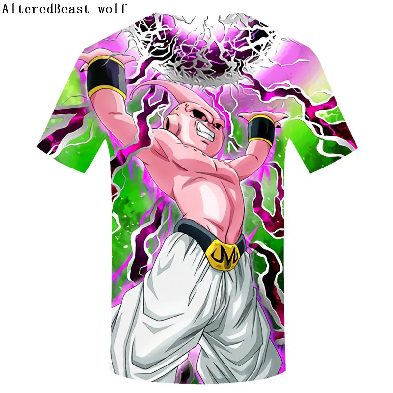 2019 Летняя мужская футболка с 3D драконом жемчугом Z Вегета Гоку вегито маленькая