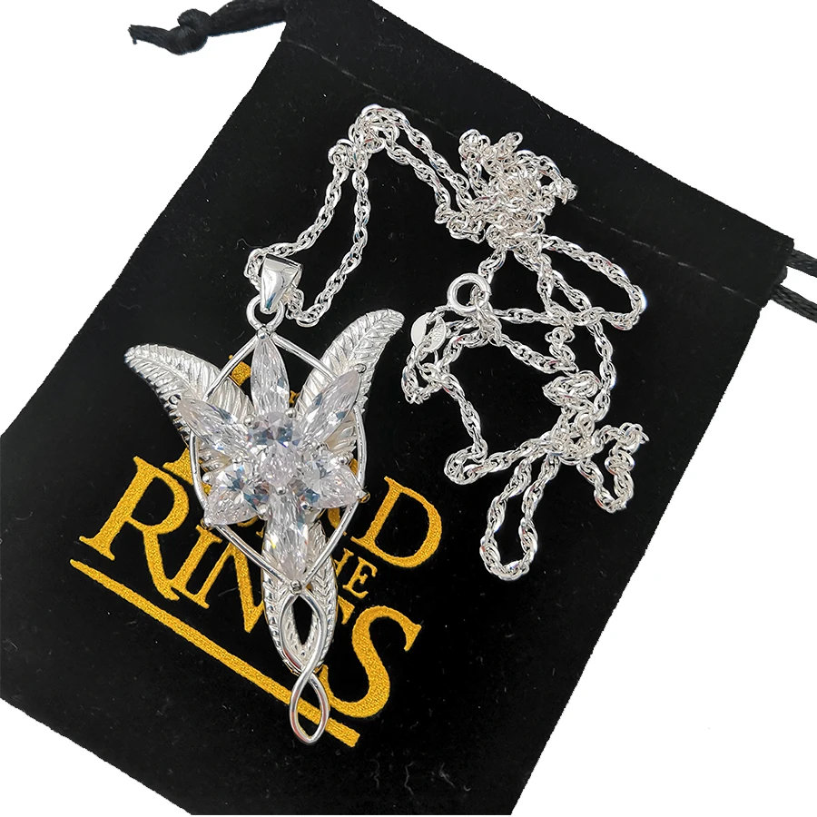 LOTR Arwen Evenstar S925 серебряная подвеска ожерелье Elf Nekclace серебряные ювелирные изделия