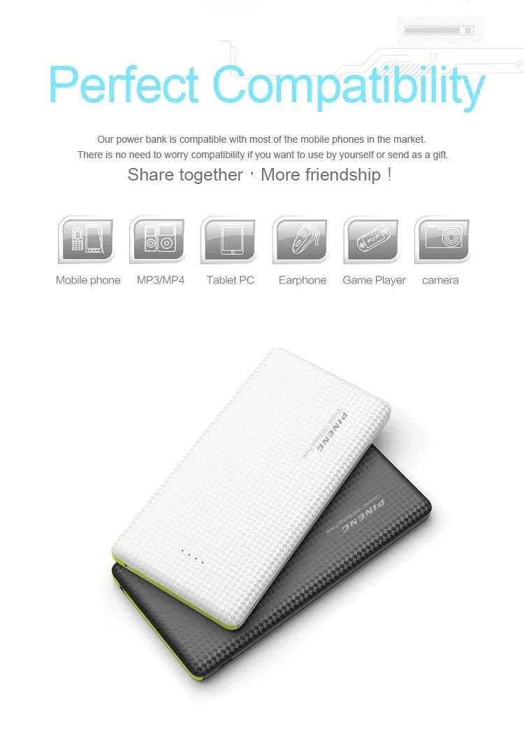 Портативное зарядное устройство 10000 mah power Bank для Xiaomi Mi 9 IPhone 2usb с высокой емкостью внешний высокомощный аккумулятор