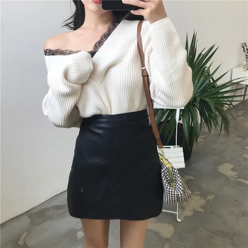 Женские свитера и пуловеры в стиле пэчворк пальто с V-образным вырезом женский