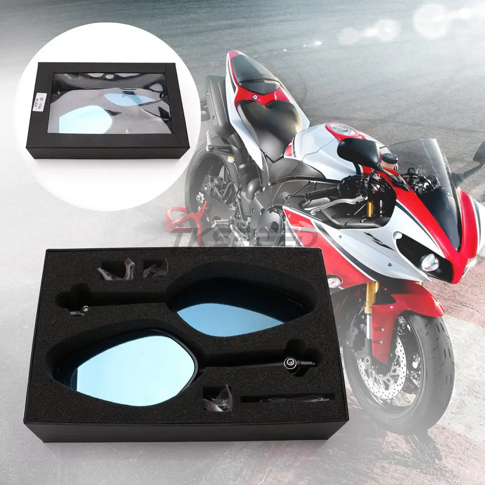 Черный Универсальный CNC алюминиевый мотоцикл зеркало светодиодный указатель