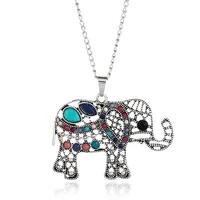 miara l jewelry retro elephant necklace hot style simple fashion sweater chain