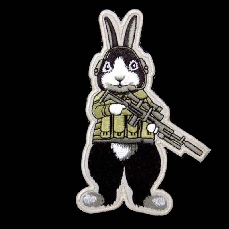 3D тактический военный медарикат и кролик с вышивкой моральный значок переводная