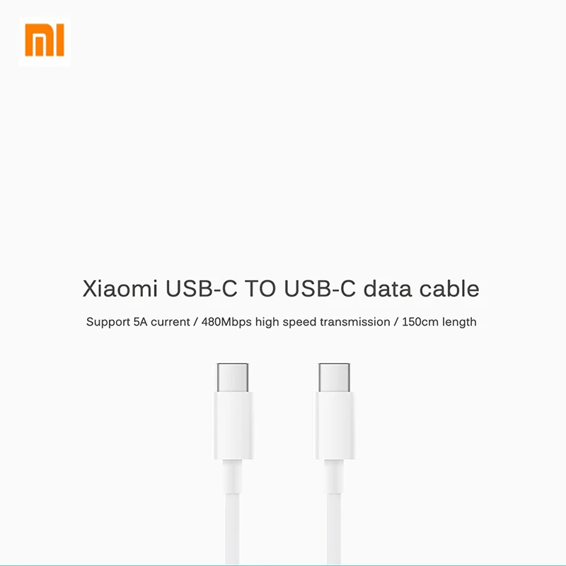 Оригинальный кабель для передачи данных Xiaomi Φ с поддержкой 5 а тока 480 Мбит/с