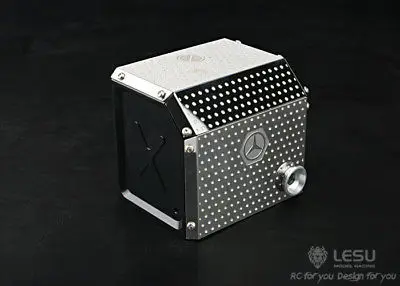 LESU металлическая выхлопная коробка A для 1/14 MAN Bz 1851 RC тракторный грузовик Tamiya