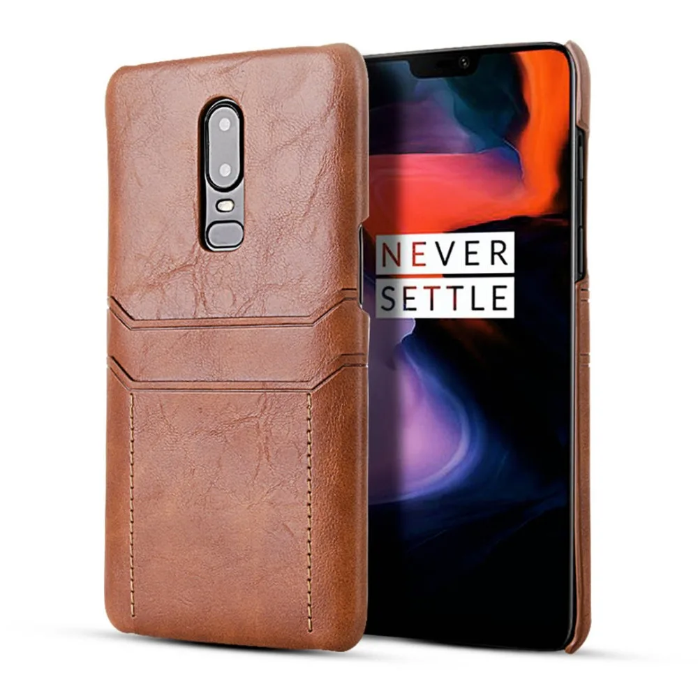 IMIDO Роскошный кожаный чехол из искусственной для телефона One Plus 6 с двумя