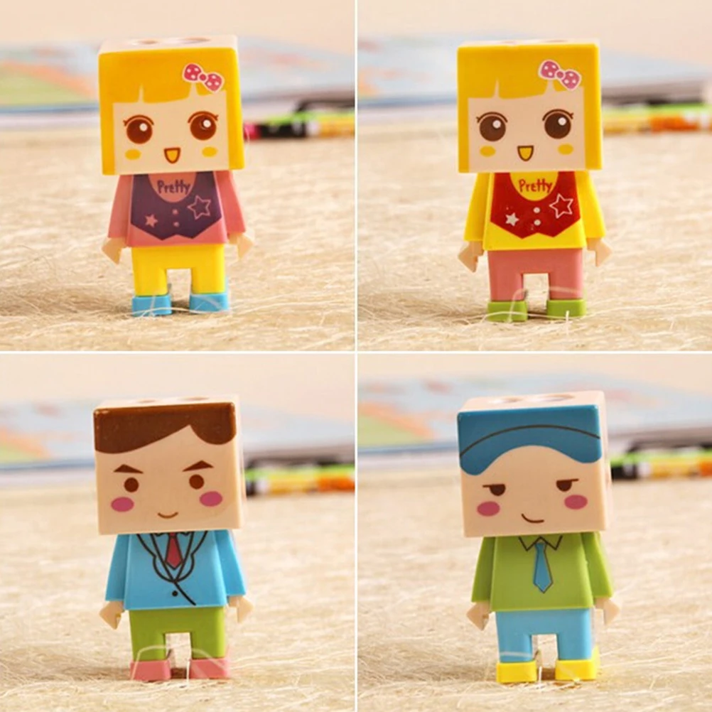 Точилка для карандашей Kawaii CuteFunny Doll двойная точилка ручка нож школьные