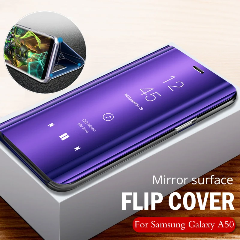 Чехол-книжка с зеркальной подставкой для samsung galaxy a50 6 4 дюйма | Мобильные телефоны