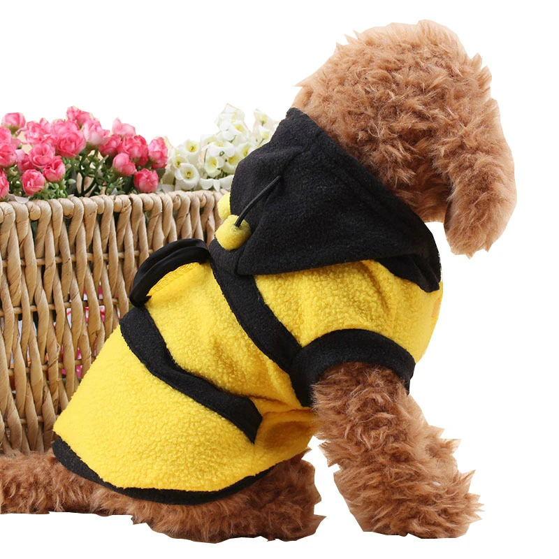 Bee Apparel Coat Hoodie Costume Dog Clothes Winter Cat Products Outfit | Дом и сад