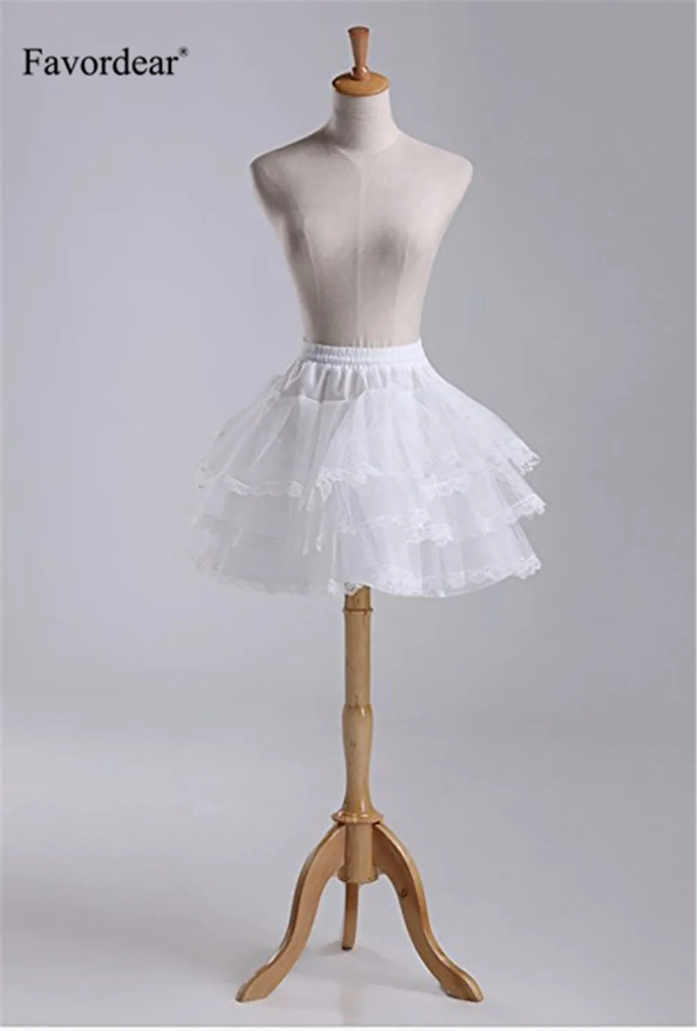 Оптовая продажа белая черная пышная трехслойная юбка с кружевными краями без