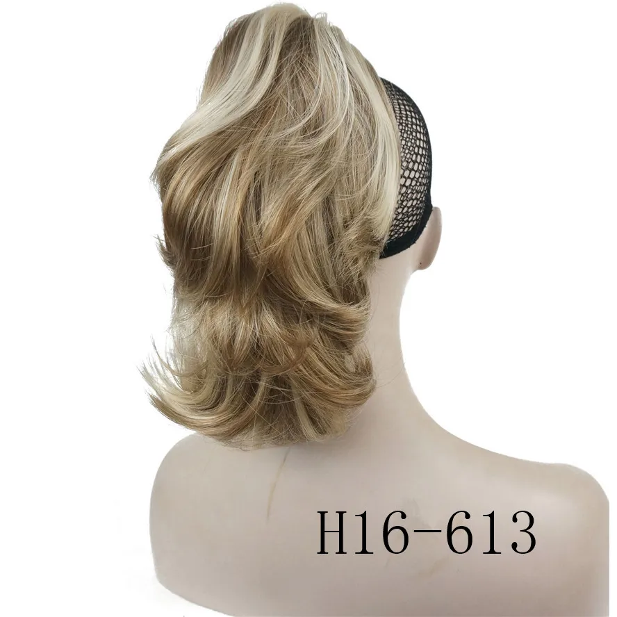 StrongBeauty, заколка-коготь, конский хвост, Hairpiec, короткие прямые волосы двойного назначения, синтетические волосы для наращивания - Цвет: H16-613