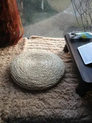 Кукурузная соломенная подушка для сиденья ручной работы Круглые Искусственные