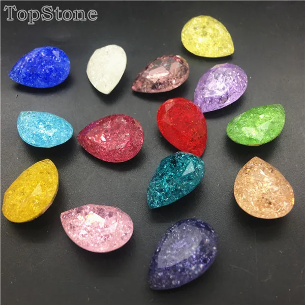 TopStone 13X18 мм 10x14 мм K9 стекло хрустальный Ледяной цветок КАПЛЕВИДНАЯ заостренная задняя часть Необычные каменные капли хрустальные стразы