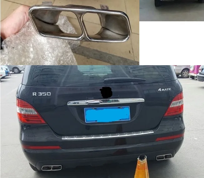 2 шт./компл. автомобильные выхлопные трубы из нержавеющей стали глушитель