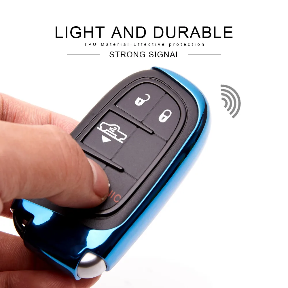 KUKAKEY ТПУ чехол для ключей защитный Jeep Grand Cherokee Chrysler 300C Renegade авто Автомобильный