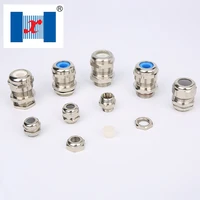 5 pcs pg13 5 8 12mm metal silicone cable gland ip68 nickel plated brass