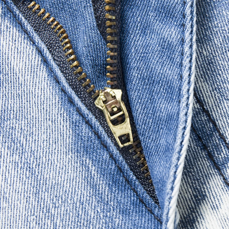 Топы 2017 мужские Модные повседневные джинсы осенние плиссированные Украшенные