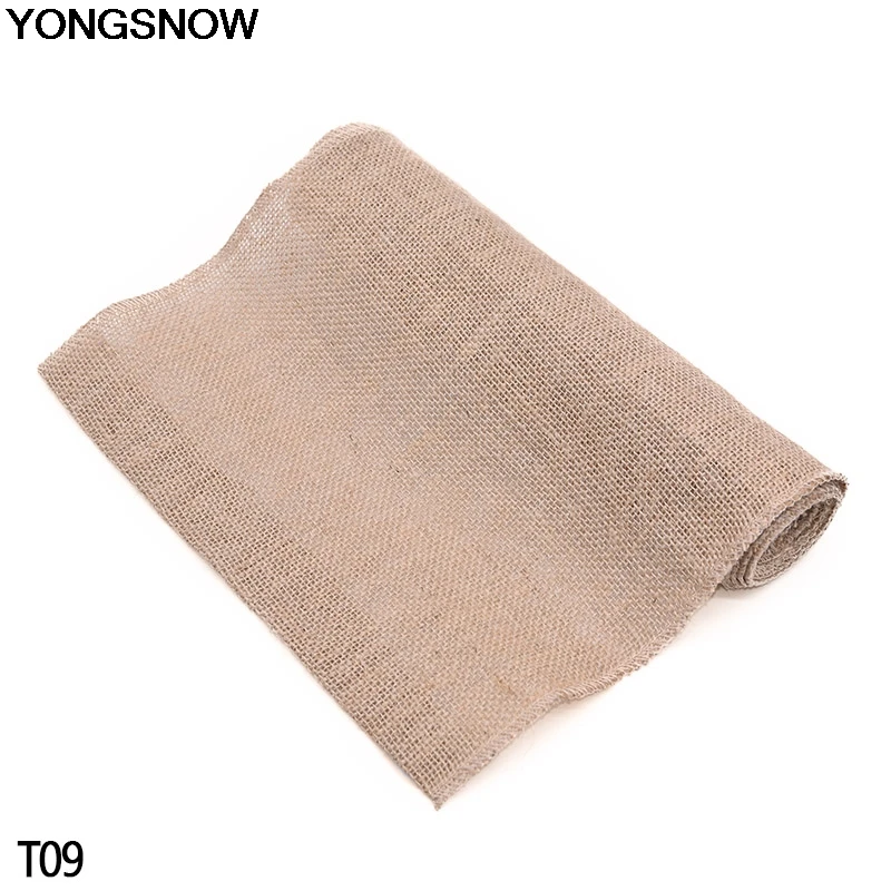 T09 30CM 2/5 ярдов 3-30 см Натуральный Джут Мешковина Hessian рулоны деревенский винтаж ленты Свадебная вечеринка Декор DIY Ремесло Подарочная упаковка Рождественский орнамент - Цвет: T09 30CM