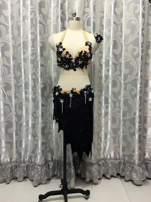 Женский костюм для танца живота комплект из 2 предметов бюстгальтер с