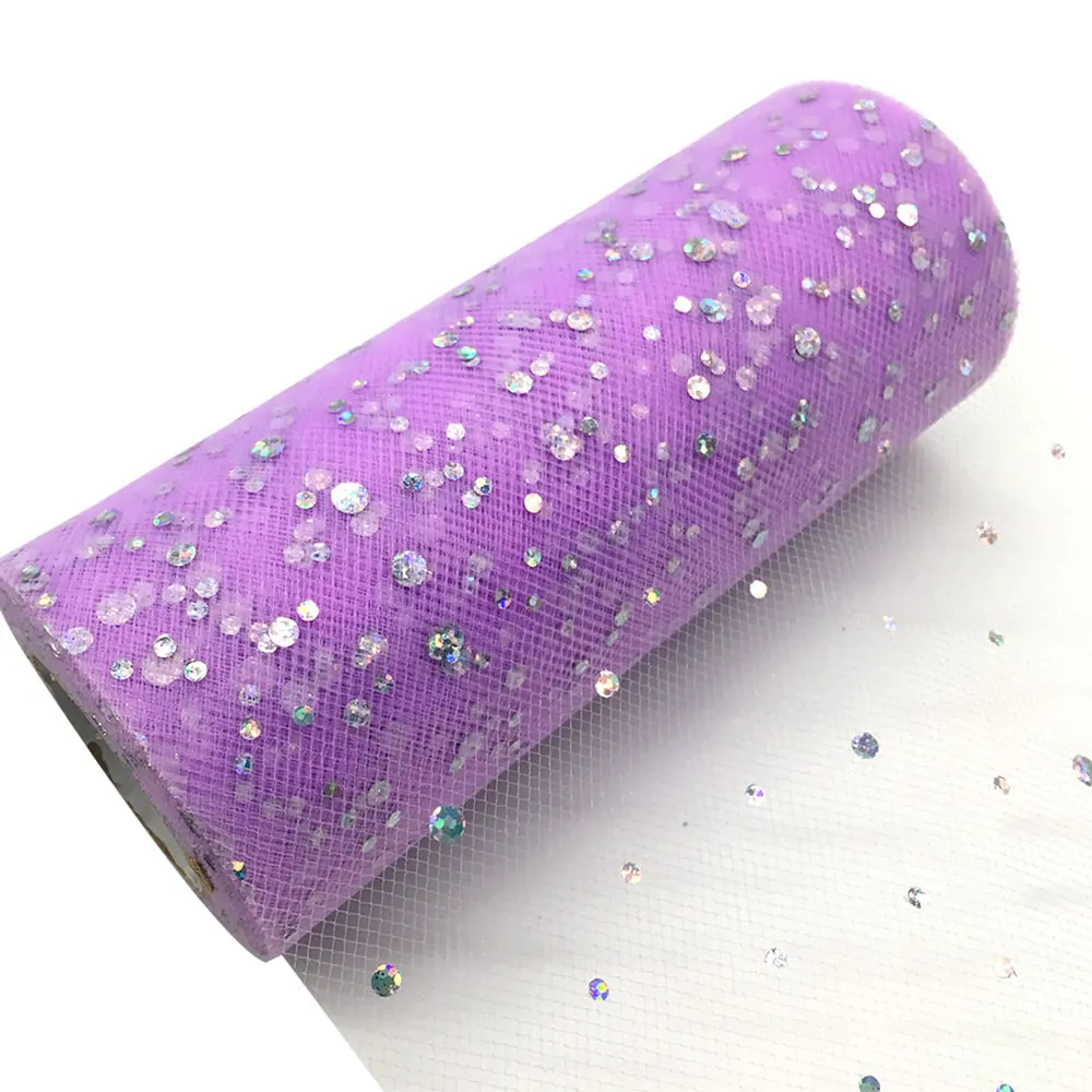C24 Light Purple Red TULLMALL 6 дюймов 25 ярдов сверкающие блестки рулон катушки пачка свадебное украшение Тюль органза Марля Элемент настольная дорожка Mariage - Цвет: C24 Light Purple Red