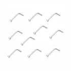 Кольцо для пирсинга носа женское, из нержавеющей стали, 10 шт.