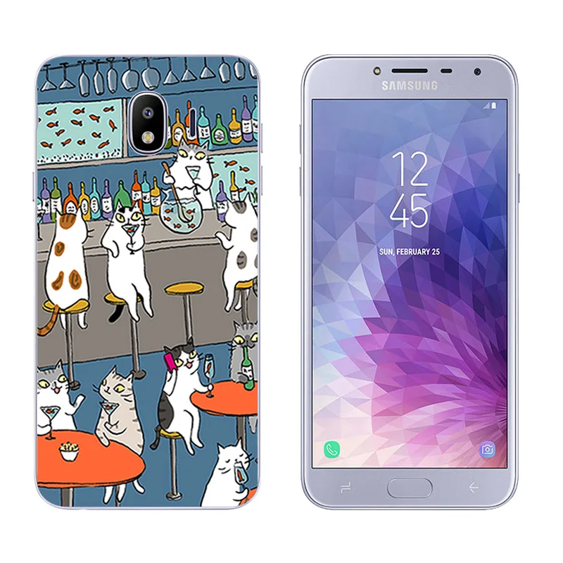 Для Galaxy J4 2018 EU версия 5 &quotмягкий силиконовый черный чехол для J400 SM-J400F из ТПУ с