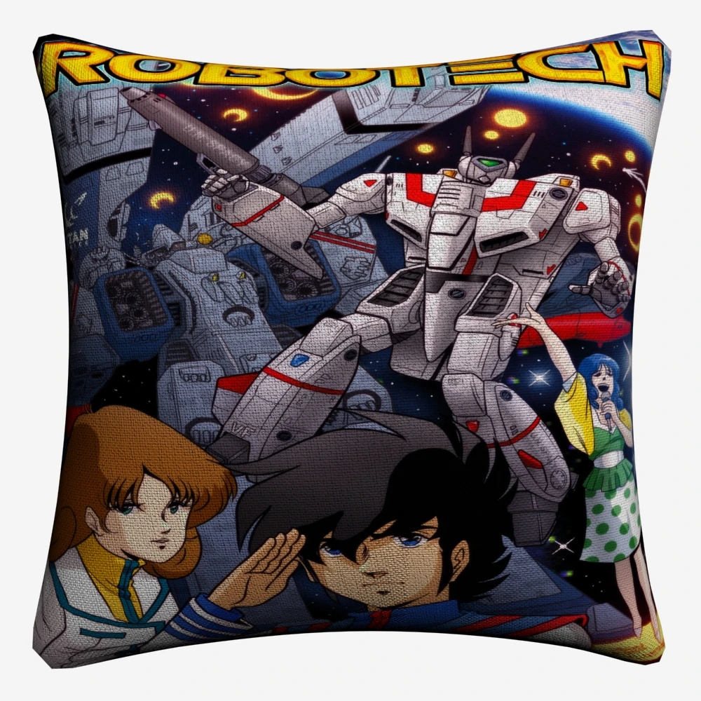 Robotech Аниме классический вопрос Декоративные белье Чехлы 45x45 см наволочка для