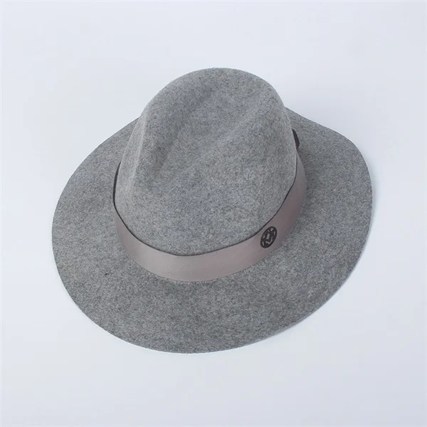 ROSLEUOSI осень зима шерстяная шляпа Fedora для женщин широкие свисающие поля мягкая мужская фетровая шляпа шляпы мужские Панамы шерстяная шляпка для церкви - Цвет: mix gray