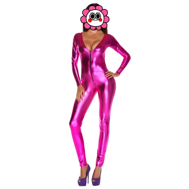 Боди женское из искусственной кожи с V-образным вырезом латекс - купить по