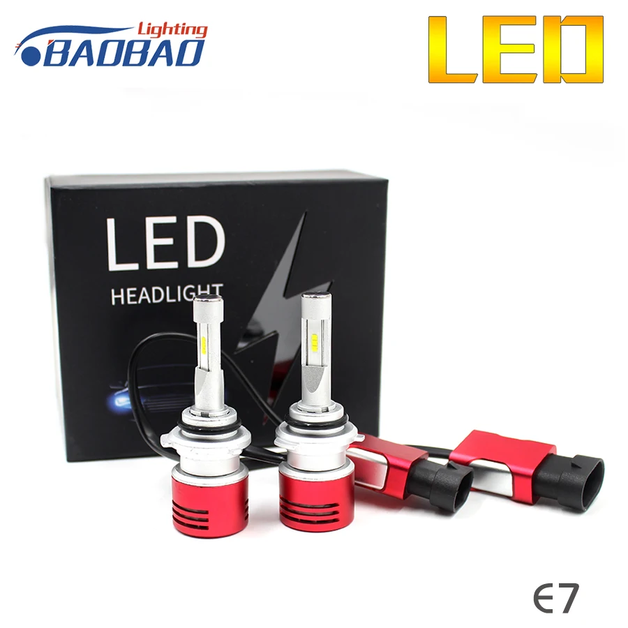 

BAOBAO DONGFENG E7 Universal CSP LED Car Headlight 12V 50W 6000K H1/H4/H7/H8/H9/H11/9005/9006/9012/D1S/D2S/D3S/D4S IP68