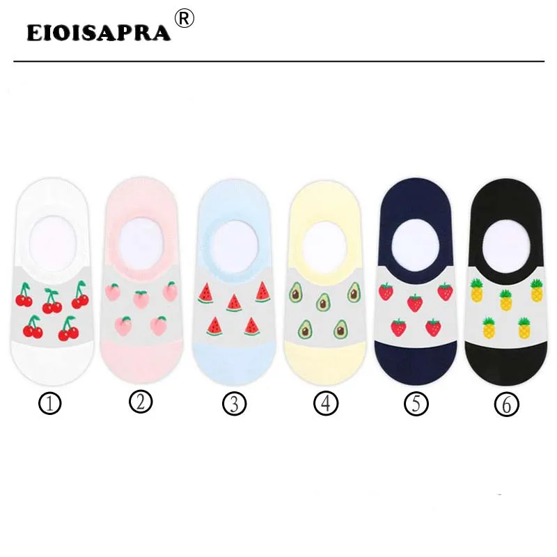 [EIOISAPRA] кавайные смешные носки Харадзюку клубника ананас авокадо арбуз персик