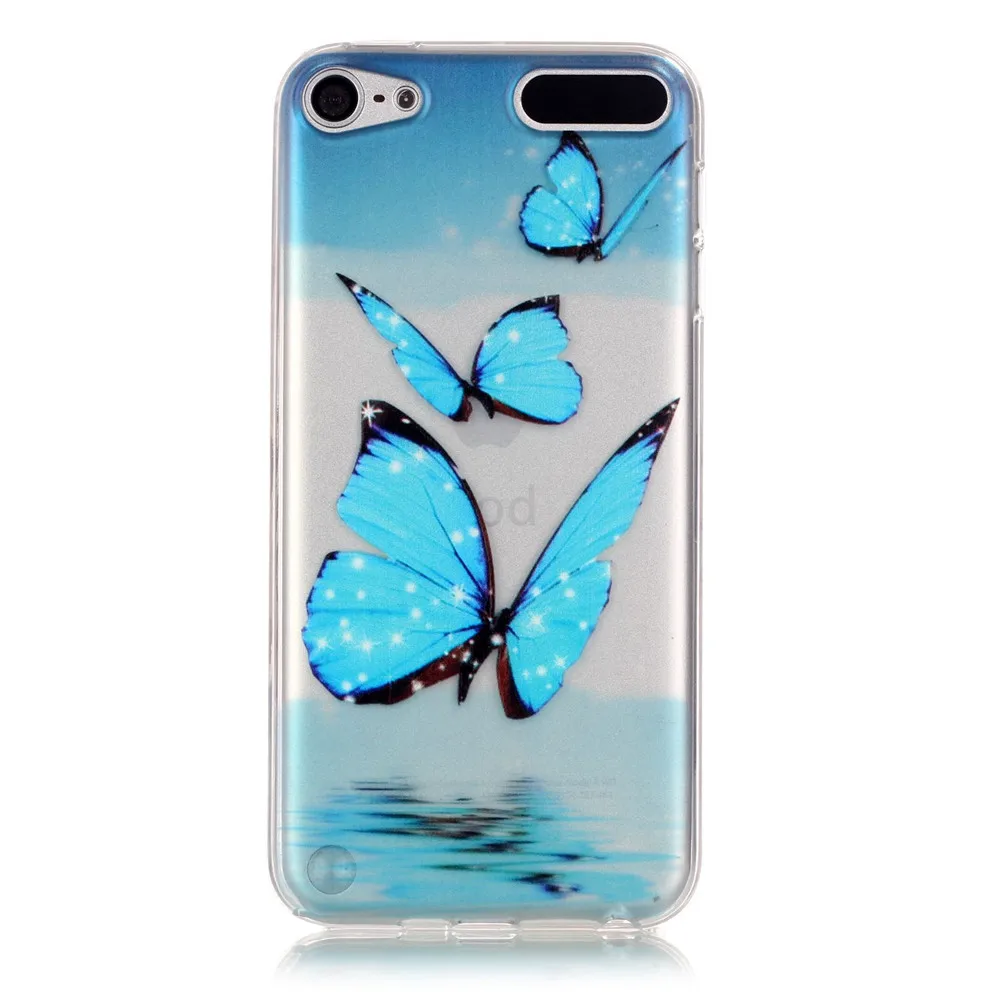 Для Apple iPod Touch 5 Coque Случай Мода Летающая Девочка Дует одуванчик Окрашенные Мягкая