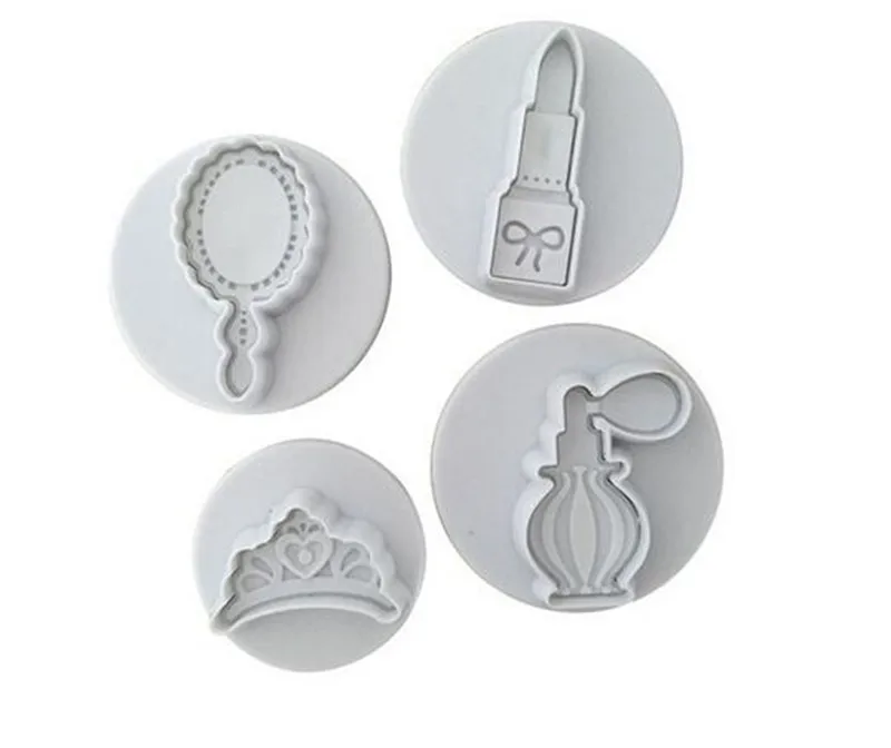 4 шт. форма для выпечки из пластика Кухонное печенье нарезка Плунжер инструменты