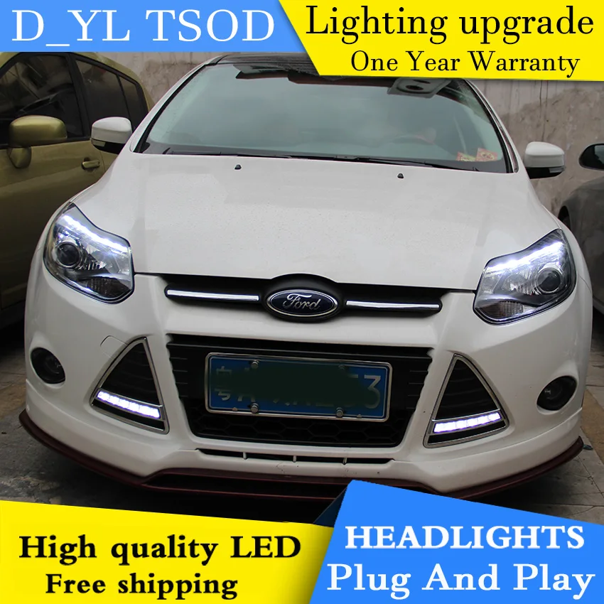 Автомобильный Стайлинг для Ford Focus светодиодный ные фары 2012 в сборе поворотные