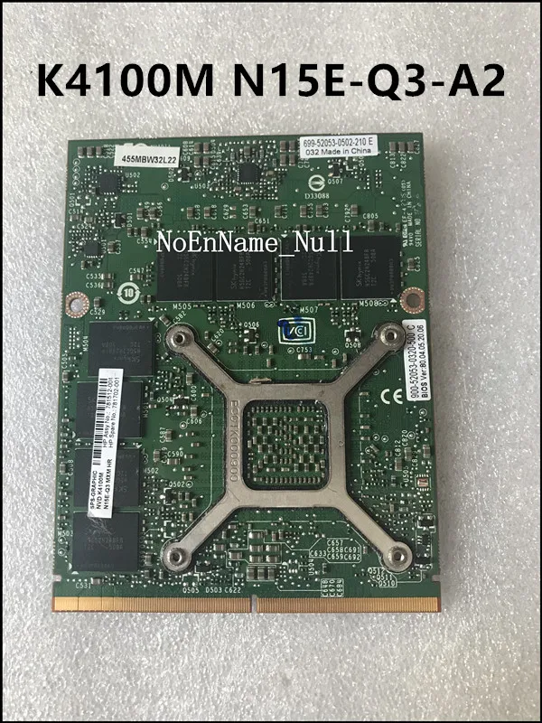 Оригинальная графическая карта K4100M K 4100M 4G VGA для DELL M6700 M6800 HP 8770W ZBOOK15 G1 G2 тест