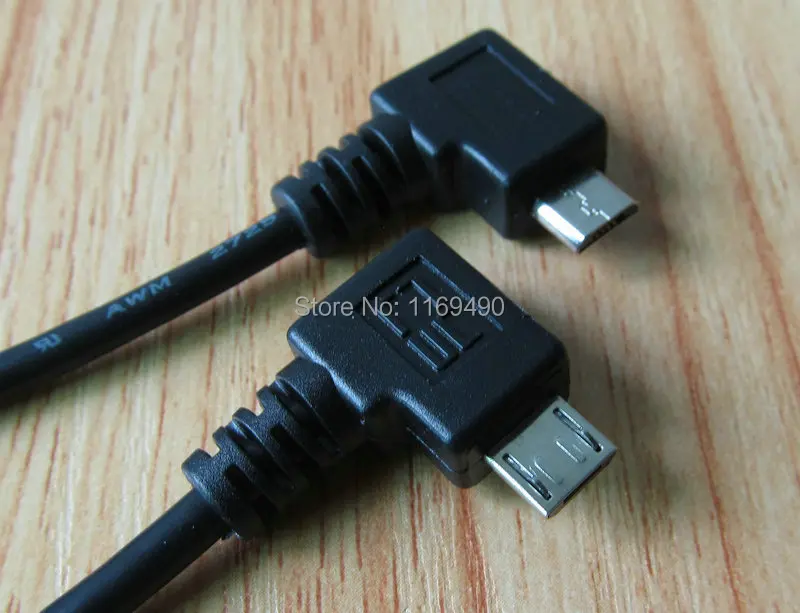 1 пара/2 шт короткий USB 2 0 A папа с левым углом к micro b 5p правым + Удлинительный адаптер