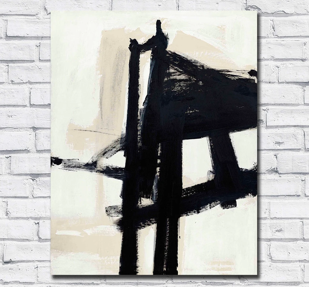 Большой размер 100% ручная работа масляная живопись Franz kline светильник механик