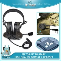 z tactical fifth generation chips airsoft comtac ii aviation headset silicone sponge earmuffs with peltor ptt for kenwood plug