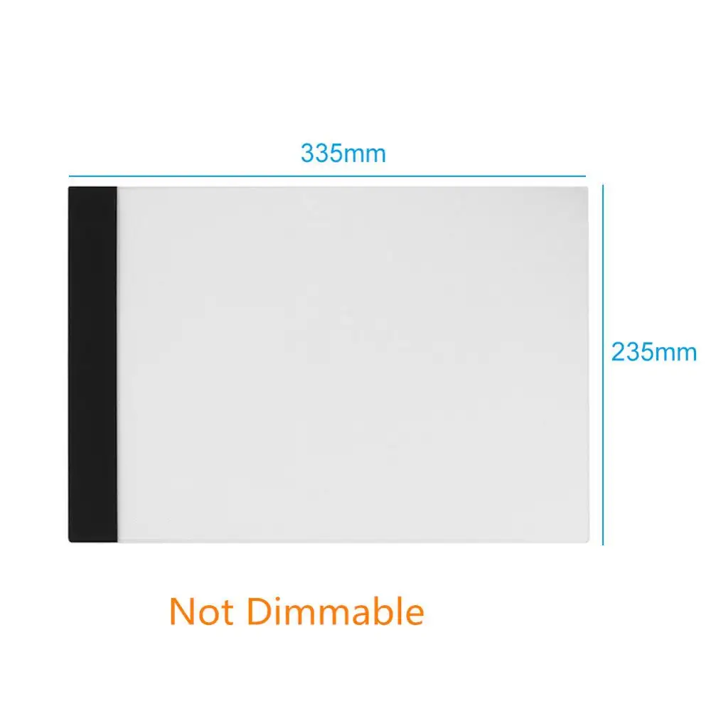 Not Dimmable А4 планшет для рисования графическое письмо цифровой Трейсер копировальная Панель Светодиодный светильник коробка для алмазной живописи эскиз исправление стразы - Цвет: Not Dimmable