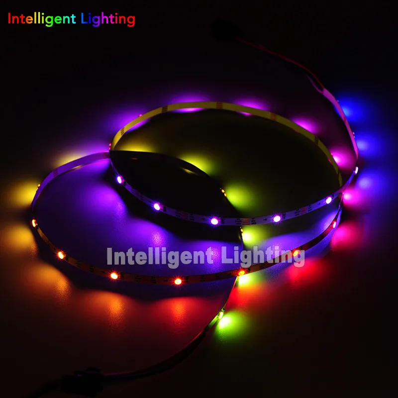 1 м/2 м SK6812 RGB 30 светодиодов/м 4 мм/60 светодиодов/м 4 мм/5 мм/144 светодиодов/м 7,2 мм ширина пикселя Светодиодная лента, SMD 3535/5050, ПХБ белого IP30 DC5V