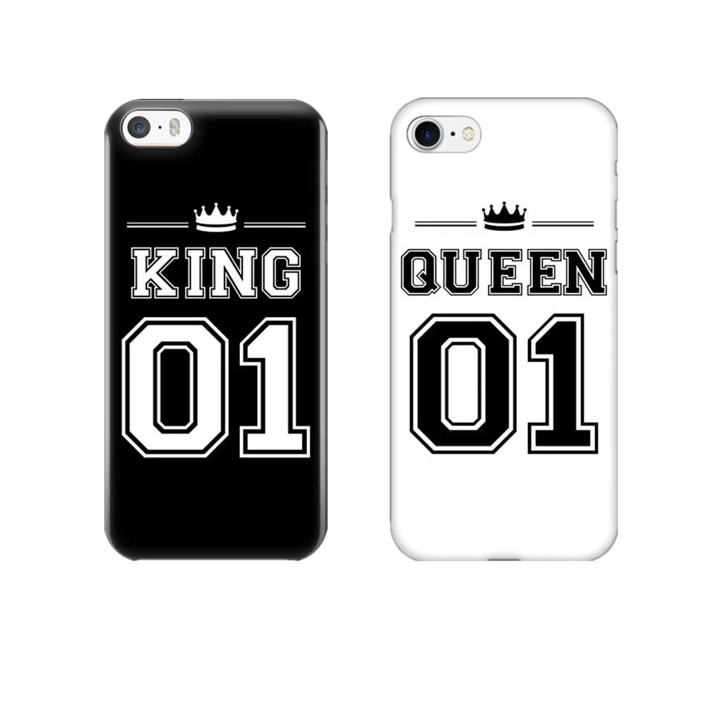 King Queen 01 брендовый матовый черный чехол для телефона iPhone X 10 SE 5 5S 6 6S Plus 7 7Plus 8 чехлы