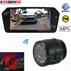 Беспроводная Автомобильная камера заднего вида Koorinwoo, 7-дюймовый цветной монитор Mirro, 1024*600, Bluetooth, MP5, fm-радио, система заднего вида