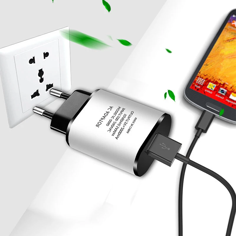 Универсальное зарядное устройство USB 5В 2A ЕС штекер Адаптер зарядного устройства